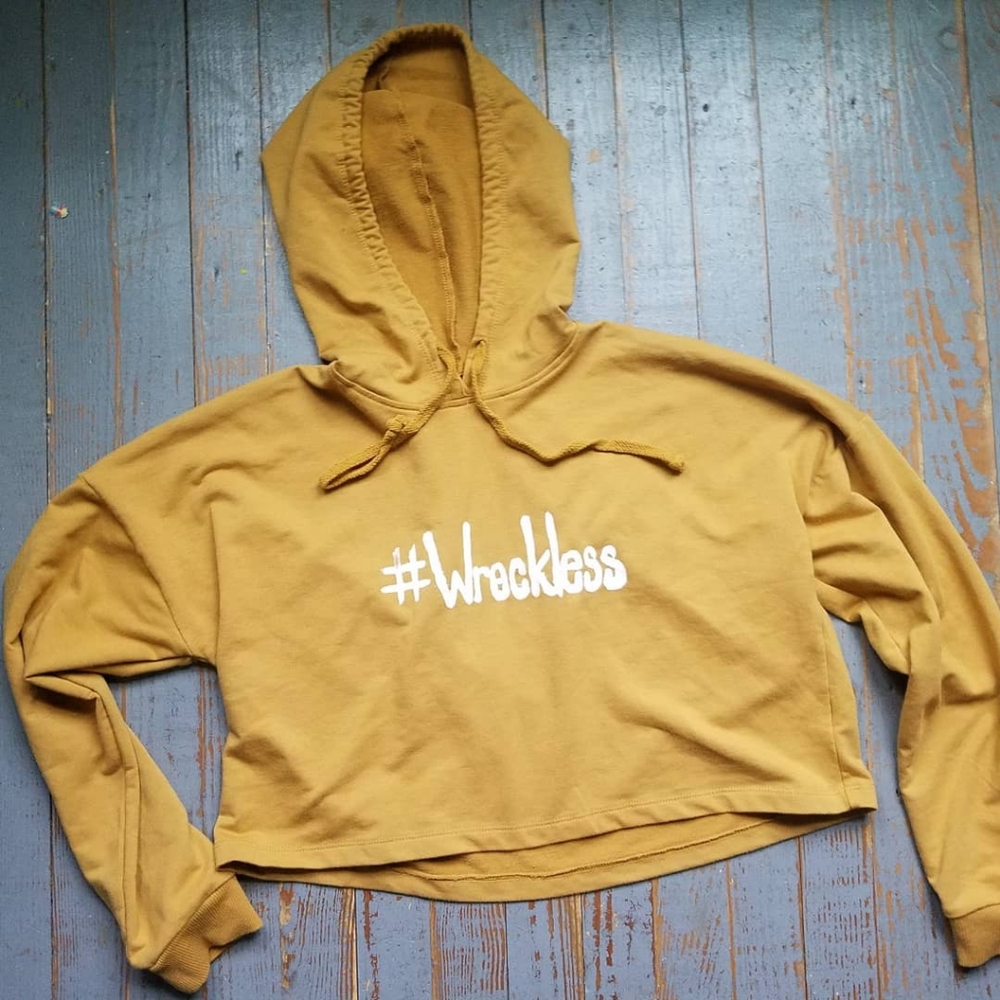 Upcycled Crop Hoodie Custom One Of A Kind